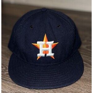 New Era 59Fifty 5950 On Field MLB Houston Astros Navy Fitted Hat 7 1/8